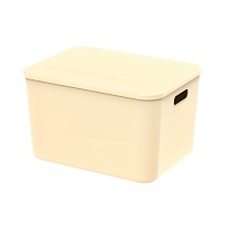 Ящик пластиковый вкладываемый бежевый 410х305х245 мм в Рославле