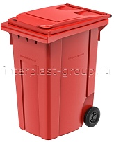 Мусорный контейнер 360 л красный 360 красный в Рославле