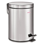 Ведро-контейнер для мусора (урна) с педалью LAIMA Classic, 5 л, зеркальное, нержавеющая сталь, со съемным внутренним ведром
