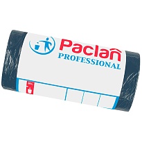 Мешки для мусора 35 л, черный, в рулоне 50 шт., ПНД, 6,2 мкм, 600х500 мм, PACLAN Professional, 604077 в Рославле