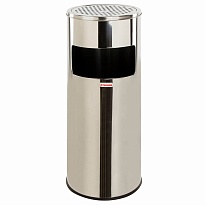 Урна с пепельницей 27 л, нержавеющая сталь, зеркальная, LAIMA PROFESSIONAL в Рославле