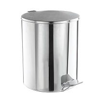 Ведро для мусора с педалью, усиленное, Титан, 15 л, нержавеющая сталь, хром в Рославле