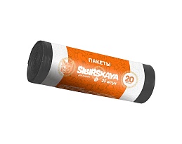 Мешки для мусора 20 л, черные, в рулоне 25 шт., ПНД, 6 мкм, 420х450 мм, SIBIRSKAYA, 101-001 S в Рославле