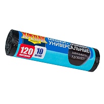 Мешки для мусора 120 л, с ушками, черные, в рулоне 10 шт., ПНД, 15 мкм, 1100х700 мм, Крепак, 4607075710474 в Рославле Мешки для мусора 120 л, с ушками, черные, в рулоне 10 шт., ПНД, 15 мкм, 1100х700 мм, Крепак, 4607075710474 в Рославле