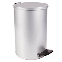Ведро для мусора с педалью, усиленное, Титан, 10 л, серое, оцинкованная сталь в Рославле