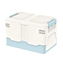 Ящик пластиковый складной белый, дно голубое, 370х240х240 мм в Рославле Ящик пластиковый складной белый, дно голубое, 370х240х240 мм в Рославле