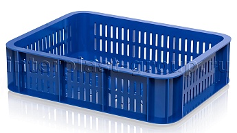 Ящик (лоток) кондитерский перфорированный синий в Рославле