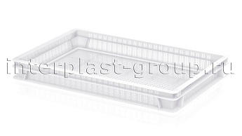 Ящик для полуфабрикатов перфорированный белый в Рославле