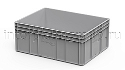 Евроконтейнер закрытые ручки/усиленное дно 800х600х320 серый