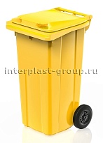 Мусорный контейнер 120 л желтый 120 желтый в Рославле