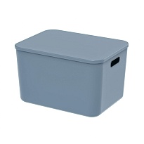 Ящик пластиковый вкладываемый синий 410х305х245 мм в Рославле Ящик пластиковый вкладываемый синий 410х305х245 мм в Рославле