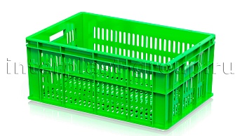 Ящик для молока, мяса, овощей и фруктов большая перфорация дно перфорированное светло-зеленый в Рославле