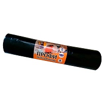 Мешки для мусора 480 л, черные, в рулоне 5 шт., ПВД, 65 мкм, 1700х1300 мм, Концепция Быта Профи, 603735 в Рославле